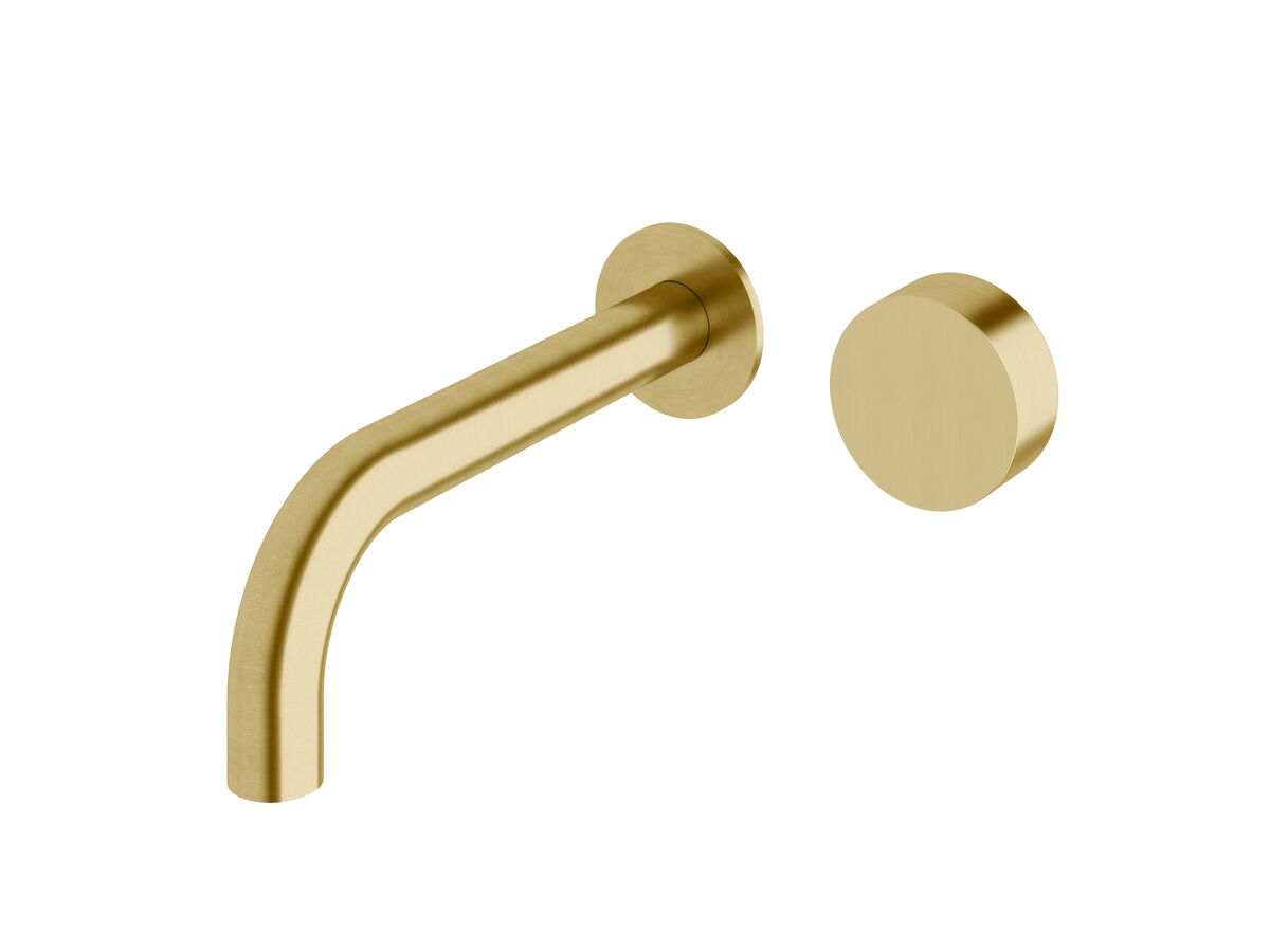 reece Milli Pure Progressive Wall Bath Mixer Tap System 200mm PVD Brushed Gold