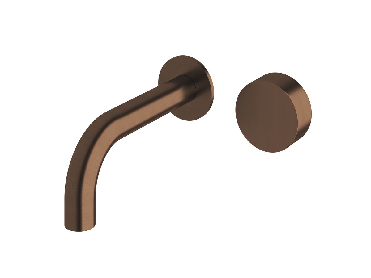reece Milli Pure Progressive Wall Bath Mixer Tap System 160mm PVD Brushed Bronze