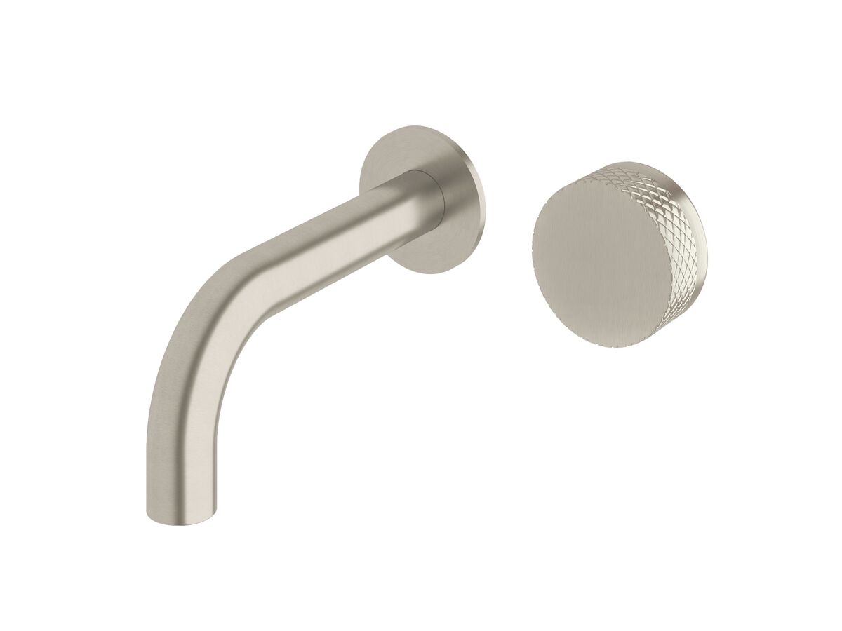 reece Milli Pure Progressive Wall Bath Mixer Tap System 160mm with Diamond Textured Handle PVD Brushed Nickel