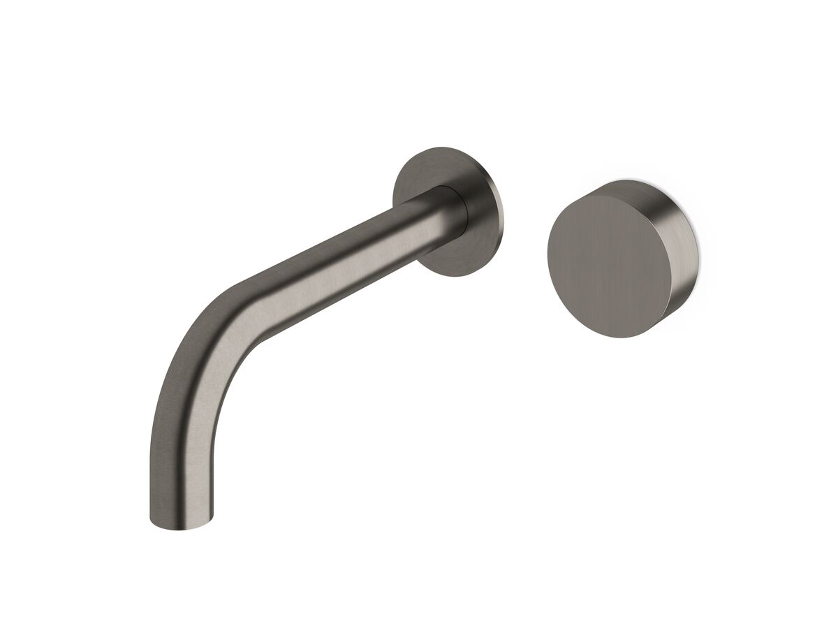 reece Milli Pure Progressive Wall Bath Mixer Tap System 200mm PVD Brushed Gunmetal