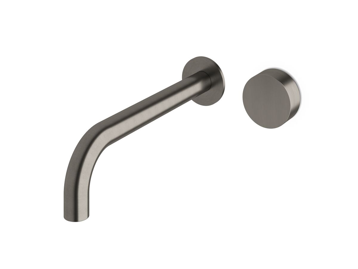 reece Milli Pure Progressive Wall Bath Mixer Tap System 250mm PVD Brushed Gunmetal