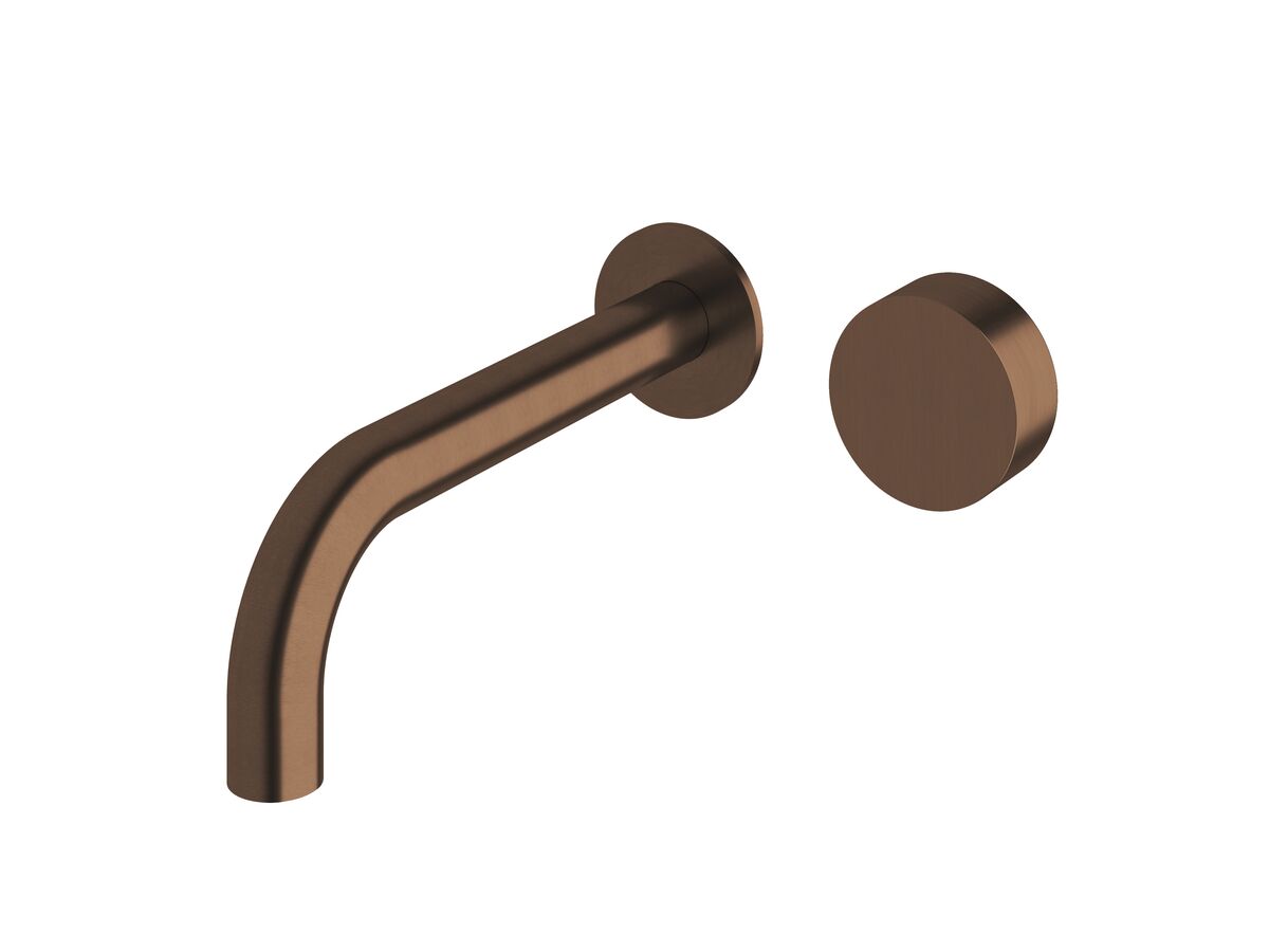 reece Milli Pure Progressive Wall Bath Mixer Tap System 200mm PVD Brushed Bronze