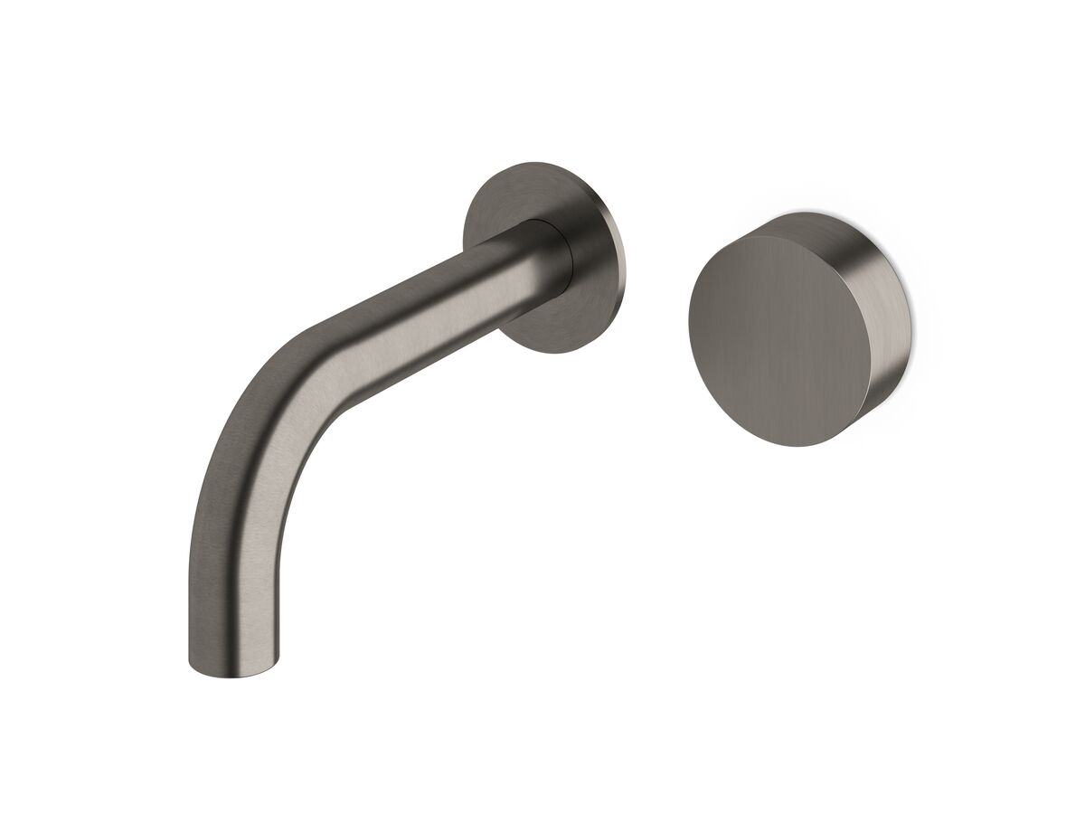 reece Milli Pure Progressive Wall Bath Mixer Tap System 160mm PVD Brushed Gunmetal