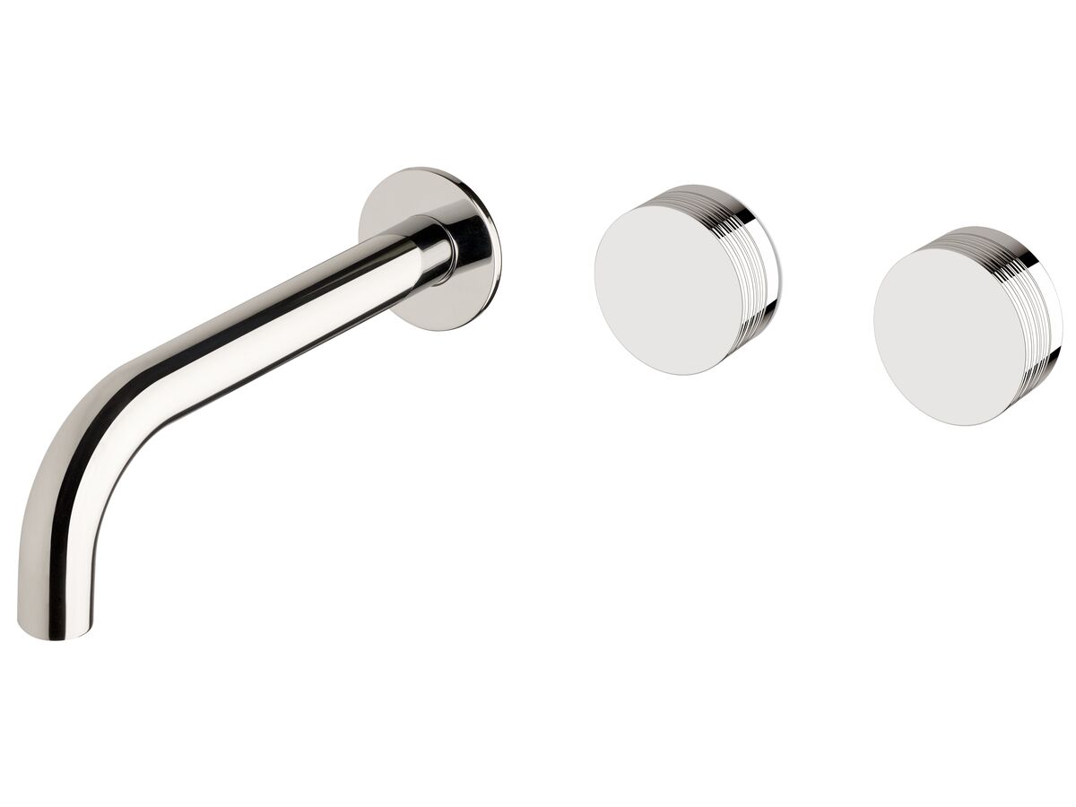 reece Milli Pure Wall Basin Hostess System 200mm Right Hand with Cirque Textured Handles Chrome (3 Star)