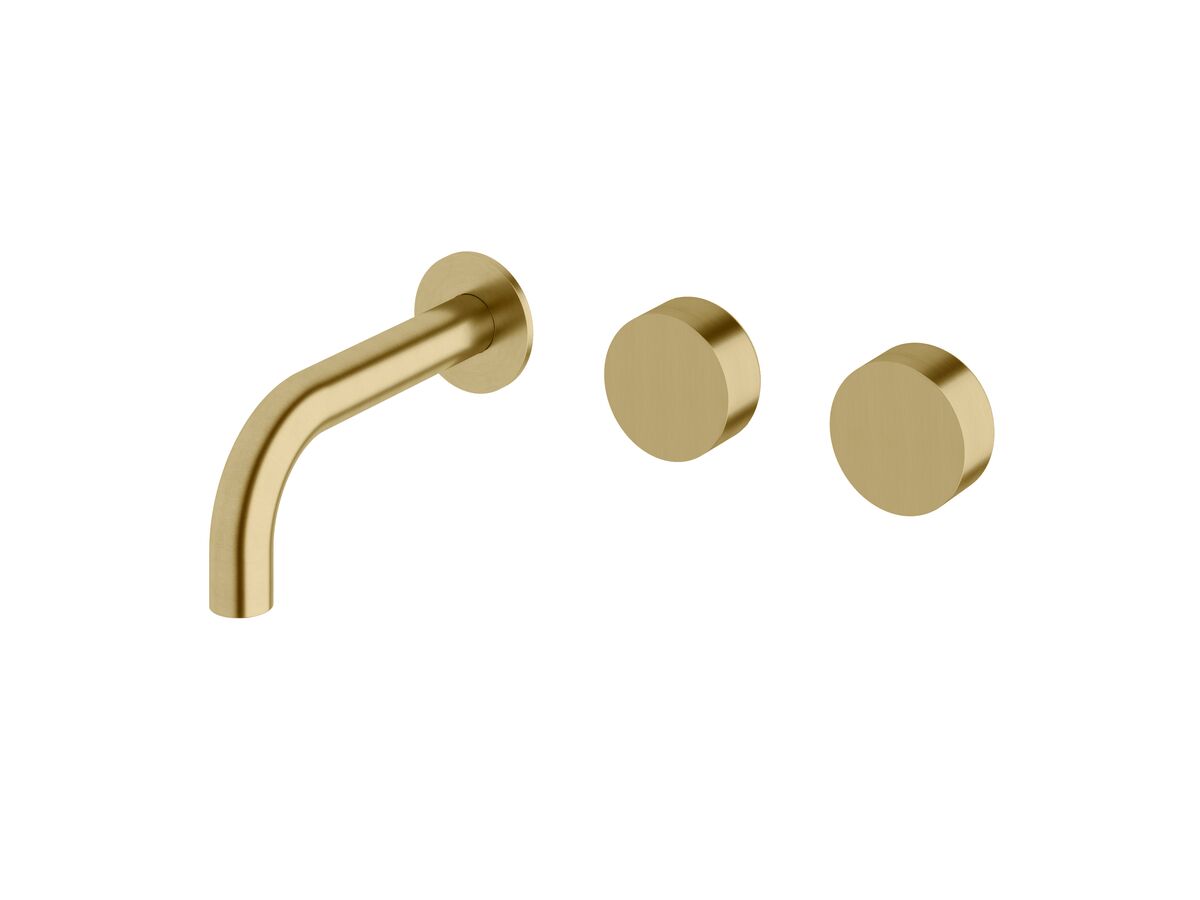 reece Milli Pure Wall Bath Hostess System 160mm Right Hand PVD Brushed Gold
