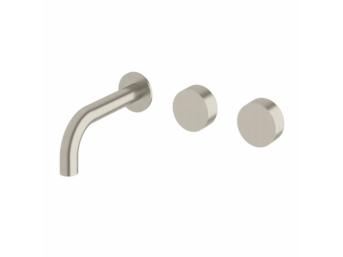 reece Milli Pure Wall Bath Hostess System 160mm Right Hand PVD Brushed Nickel