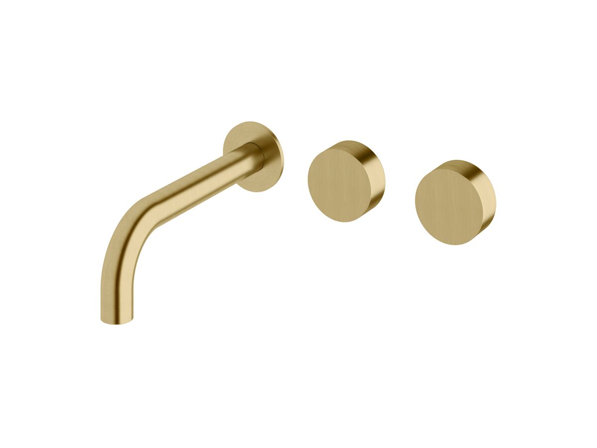 reece Milli Pure Wall Bath Hostess System 200mm Right Hand PVD Brushed Gold