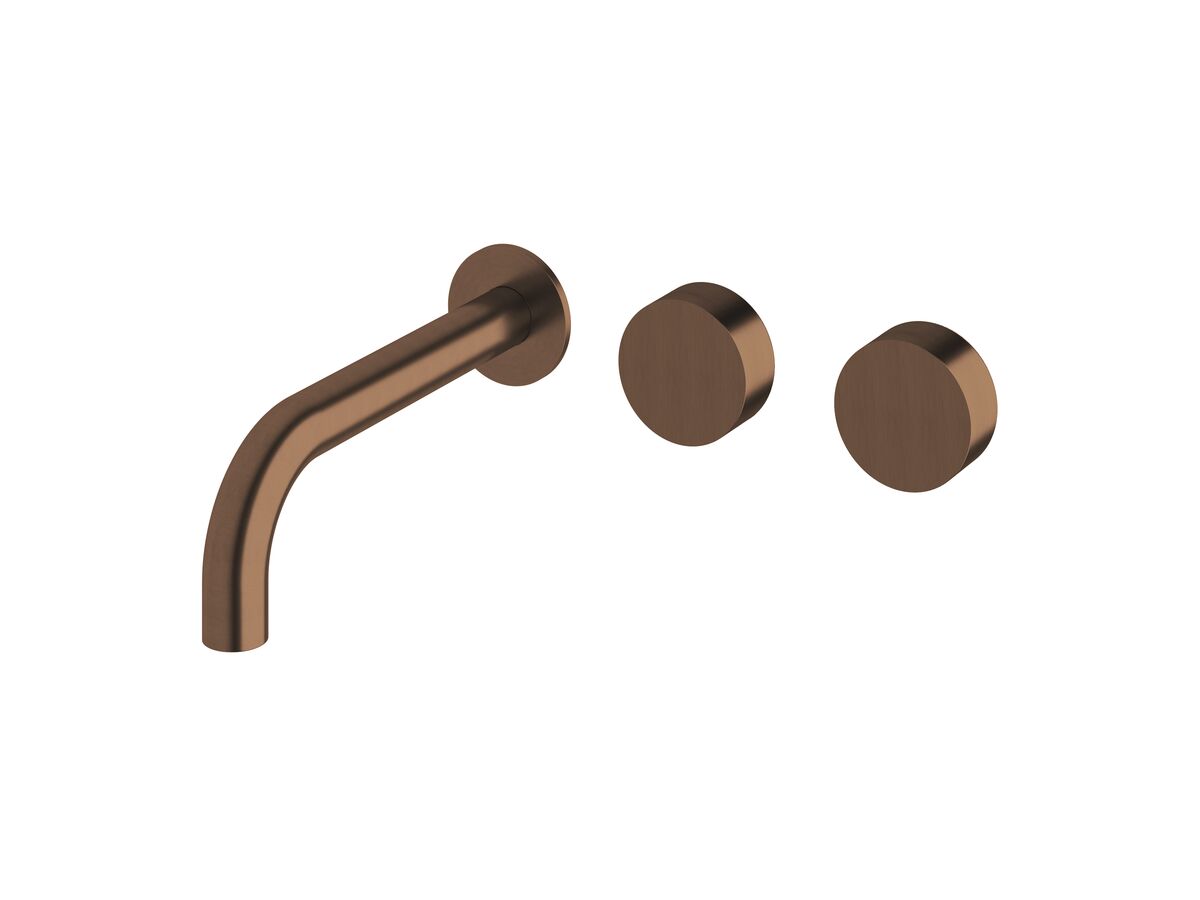 reece Milli Pure Wall Bath Hostess System 200mm Right Hand PVD Brushed Bronze
