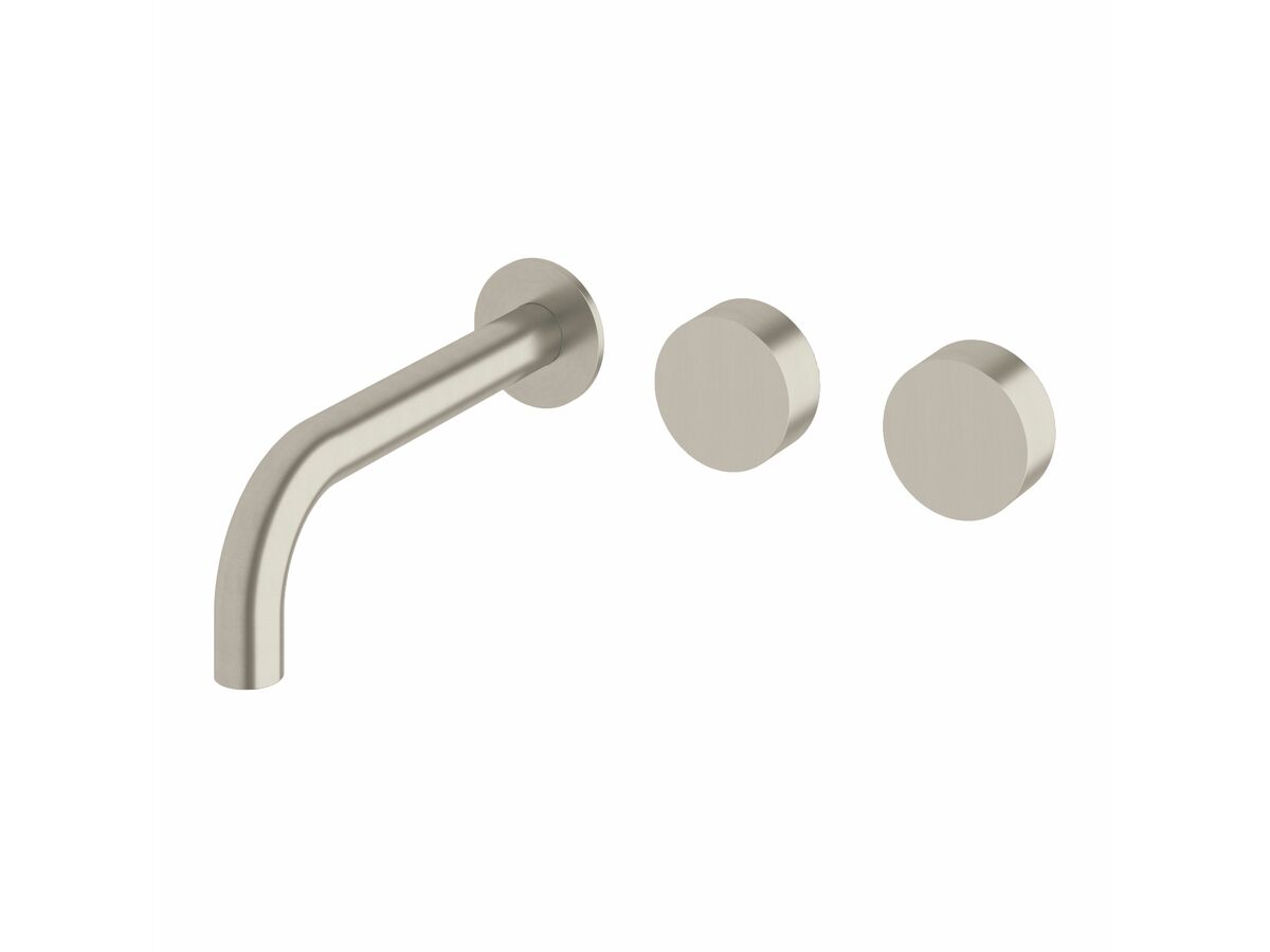 reece Milli Pure Wall Bath Hostess System 200mm Right Hand PVD Brushed Nickel