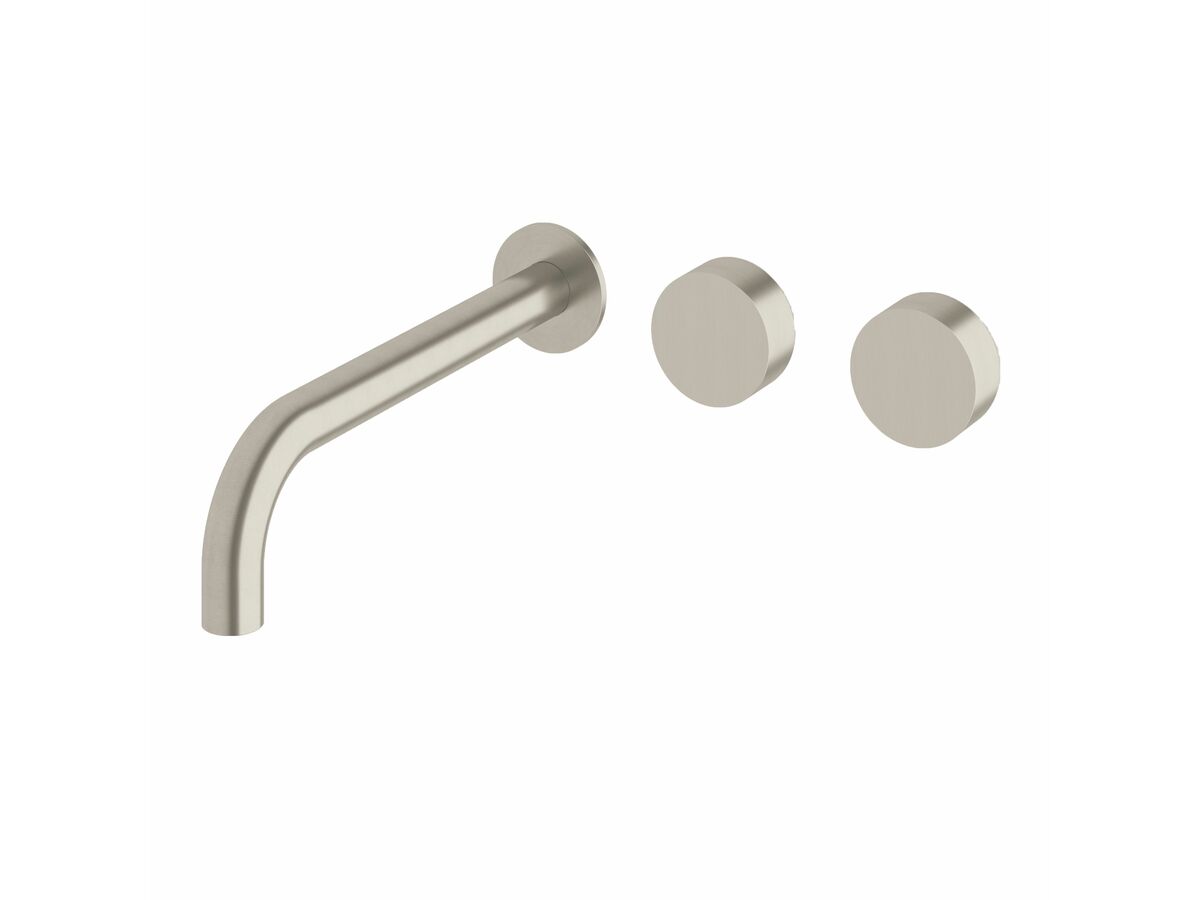 reece Milli Pure Wall Bath Hostess System 250mm Right Hand PVD Brushed Nickel