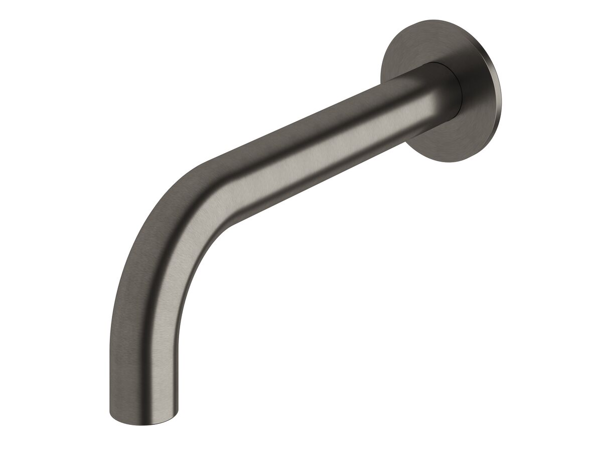 reece Milli Pure Wall Bath Outlet 200mm PVD Brushed Gunmetal