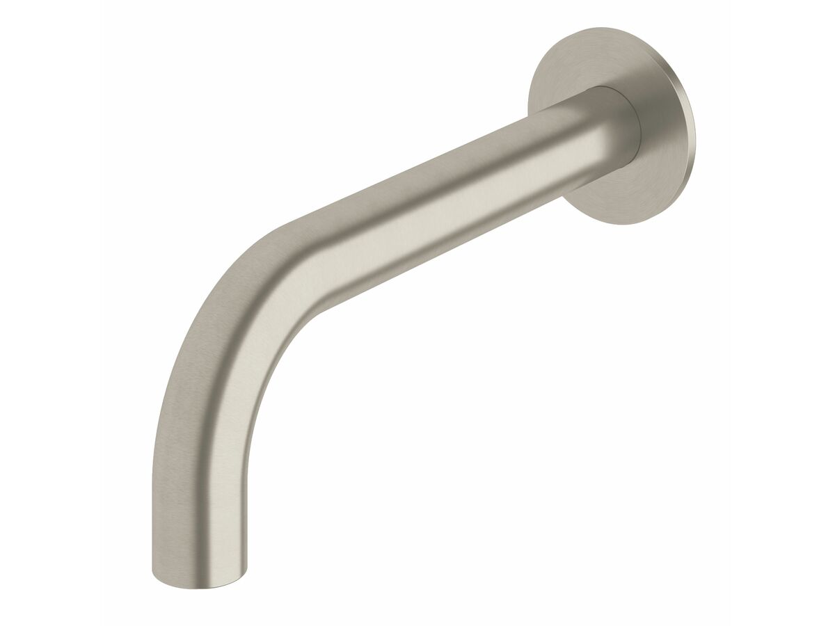 reece Milli Pure Wall Bath Outlet 200mm PVD Brushed Nickel