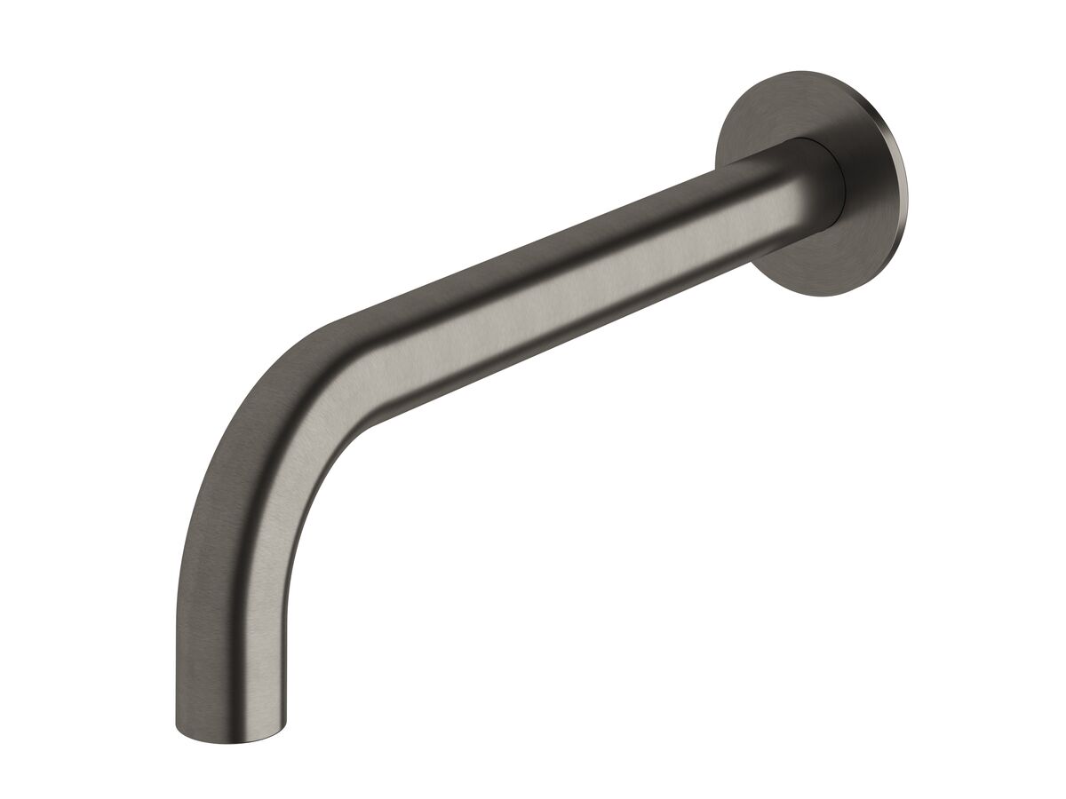 reece Milli Pure Wall Bath Outlet 250mm PVD Brushed Gunmetal