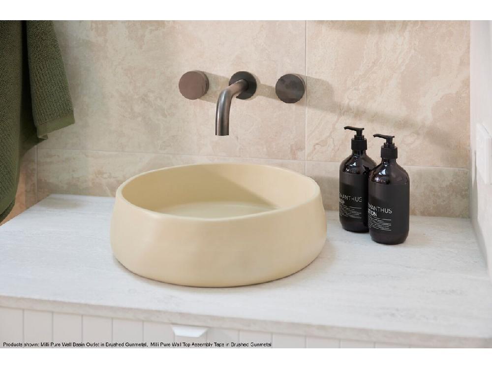 Reece Milli Pure Wall Top Assembly Taps PVD Brushed Gunmetal