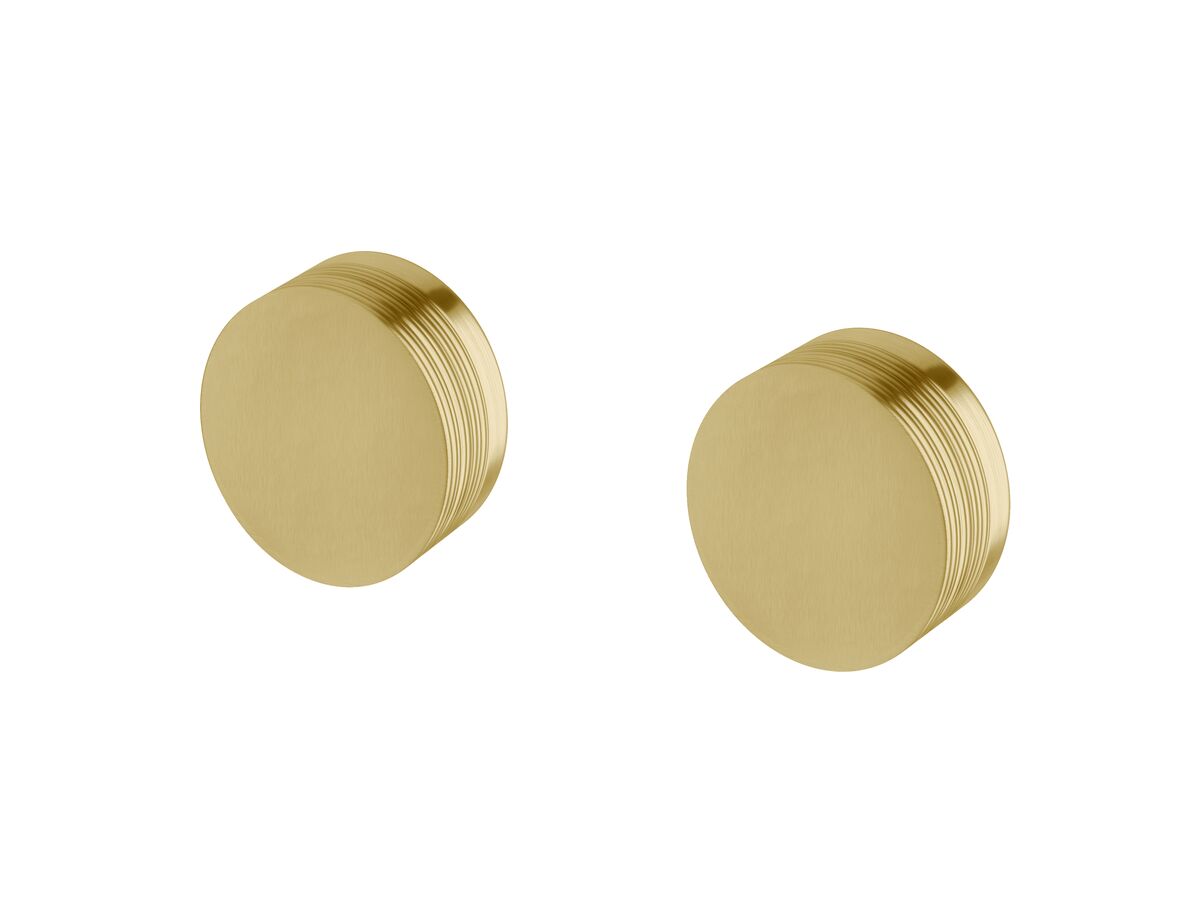 Reece Milli Pure Wall Top Assembly Taps With Cirque Textured Handles PVD Brushed Gold