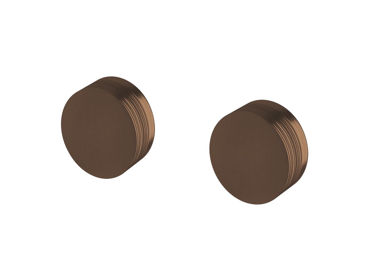 Reece Milli Pure Wall Top Assembly Taps With Cirque Textured Handles PVD Brushed Bronze
