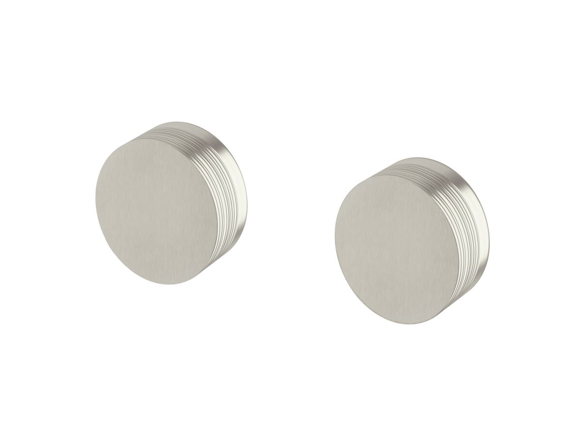Reece Milli Pure Wall Top Assembly Taps With Cirque Textured Handles PVD Brushed Nickel
