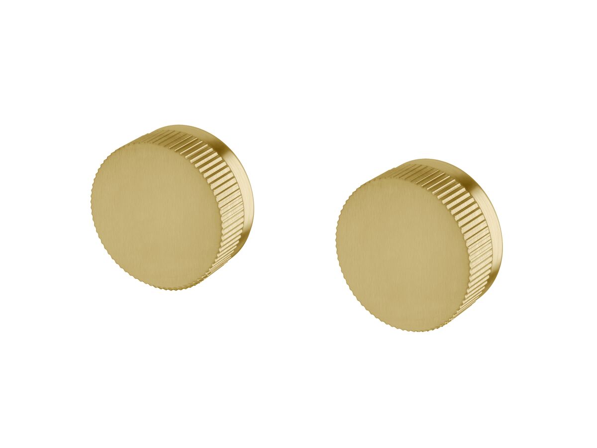 Reece Milli Pure Wall Top Assembly Taps With Linear Textured Handles PVD Brushed Gold