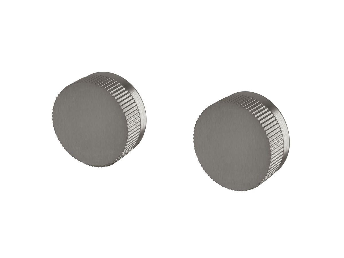 reece Milli Pure Wall Top Assembly Taps with Linear Textured Handles PVD Brushed Gunmetal