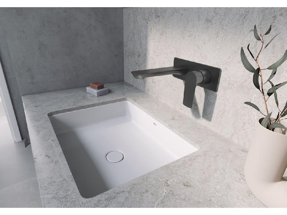 Reece Milli Trace Wall Basin Mixer Set Brushed Gunmetal (5 Star)