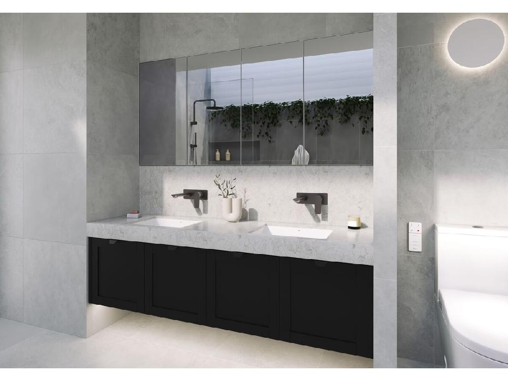 Reece Milli Trace Wall Basin Mixer Set Brushed Gunmetal (5 Star)