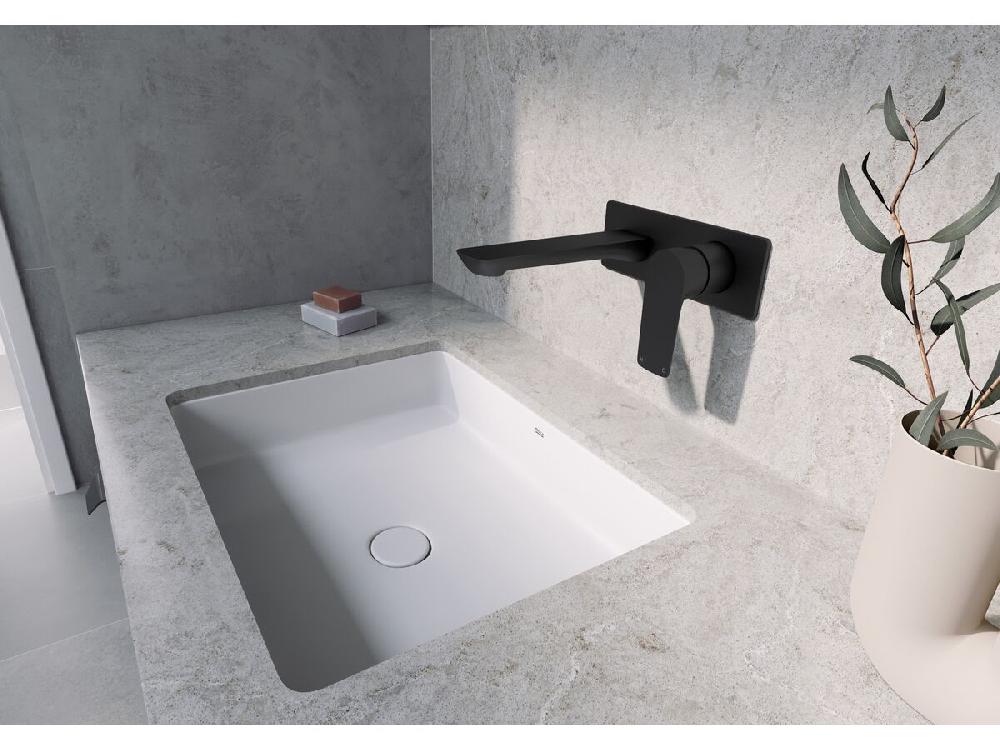 Reece Milli Trace Wall Basin Mixer Set Matte Black (5 Star)