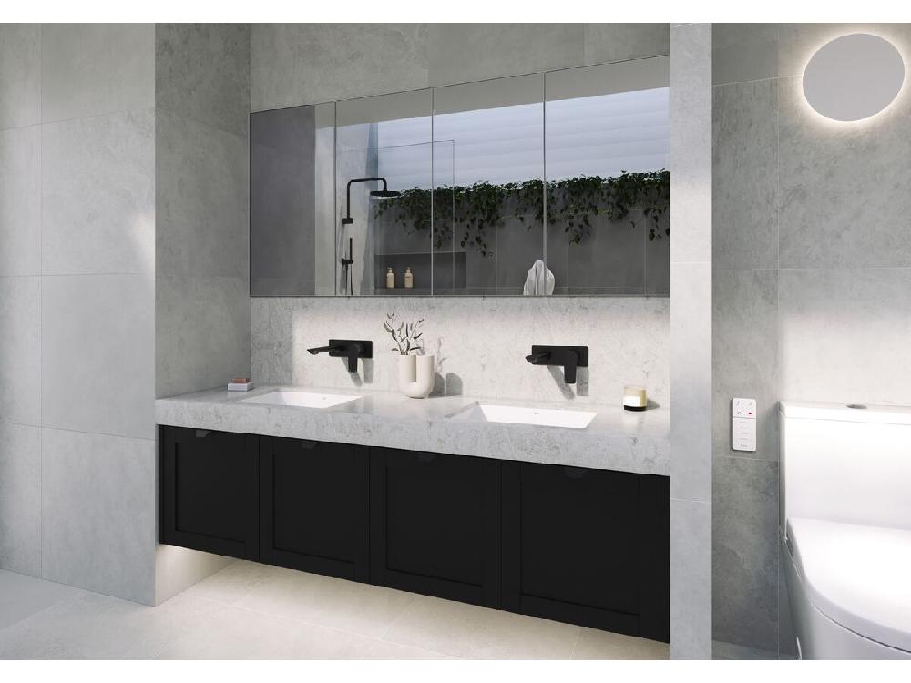 Reece Milli Trace Wall Basin Mixer Set Matte Black (5 Star)