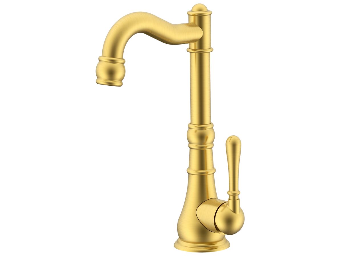 reece Milli Voir English Basin Mixer Tap Brushed Gold (4 Star)