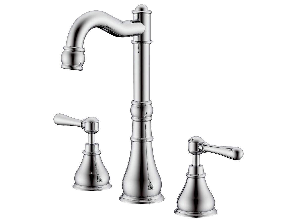 reece Milli Voir English Basin Set Swivel Outlet Lever Handles Chrome (4 Star)