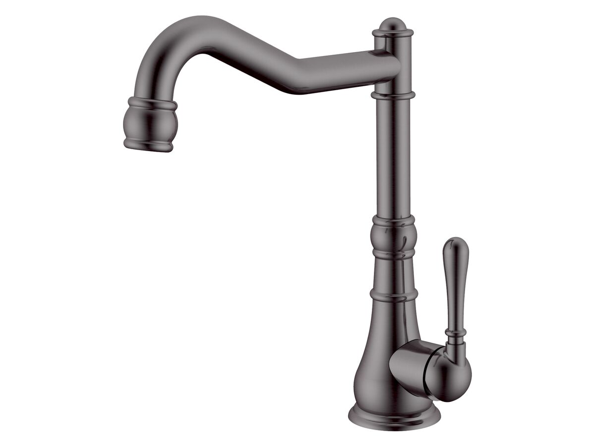 reece Milli Voir English Sink Mixer Tap Large Brushed Gunmetal (4 Star)