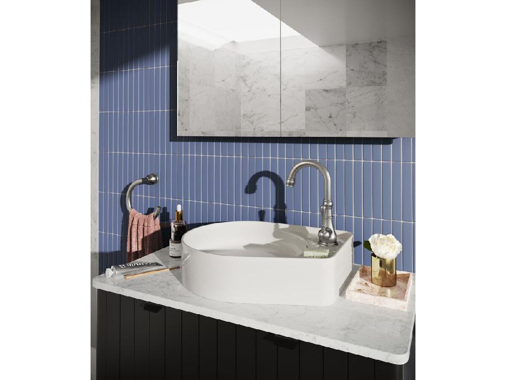 Reece Milli Voir Gooseneck Basin Mixer Brushed Nickel (4 Star) Lead Free