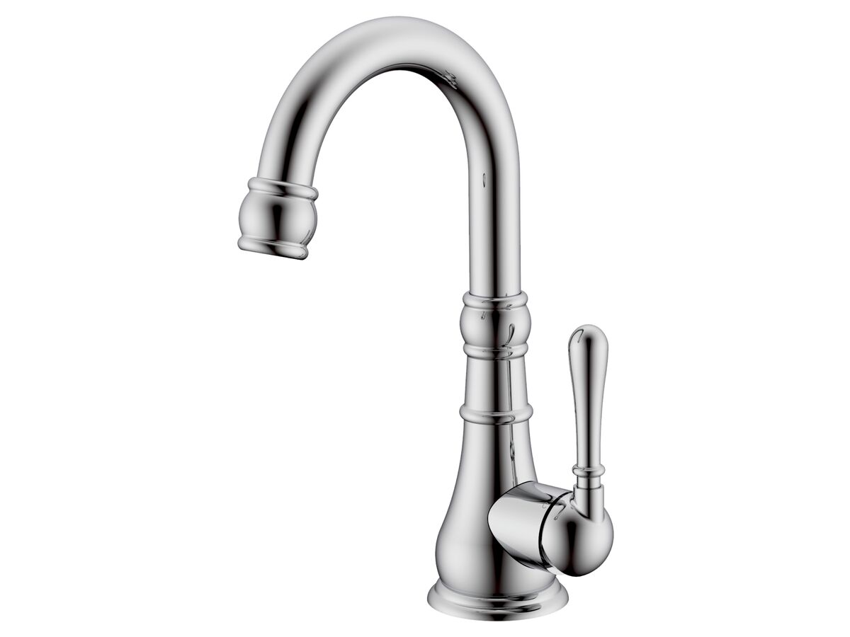 reece Milli Voir Gooseneck Basin Mixer Tap Chrome (4 Star)