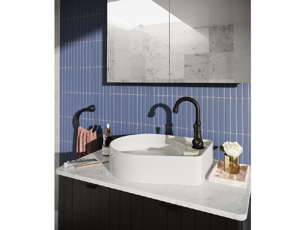 Reece Milli Voir Gooseneck Basin Mixer Tap Matte Black (4 Star)