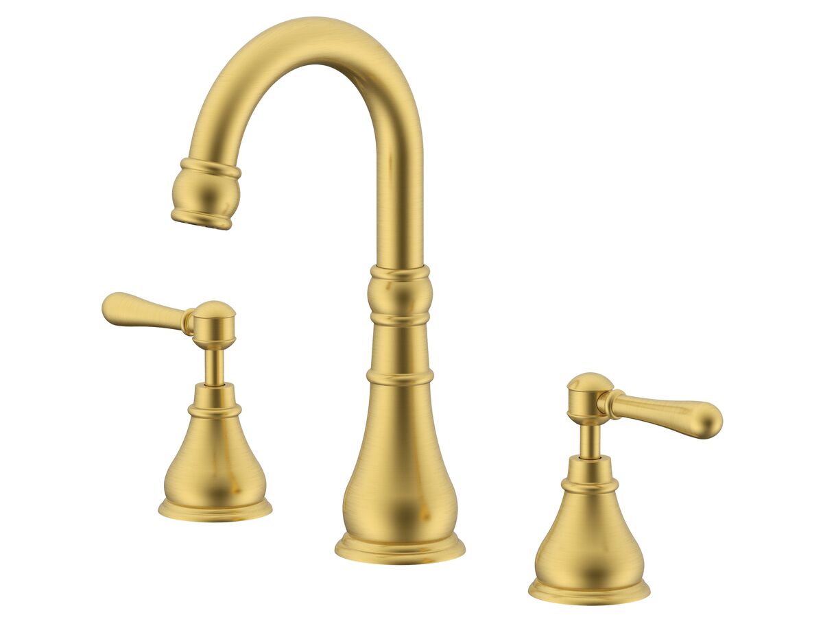 reece Milli Voir Gooseneck Basin Set Lever Brushed Gold (4 Star)