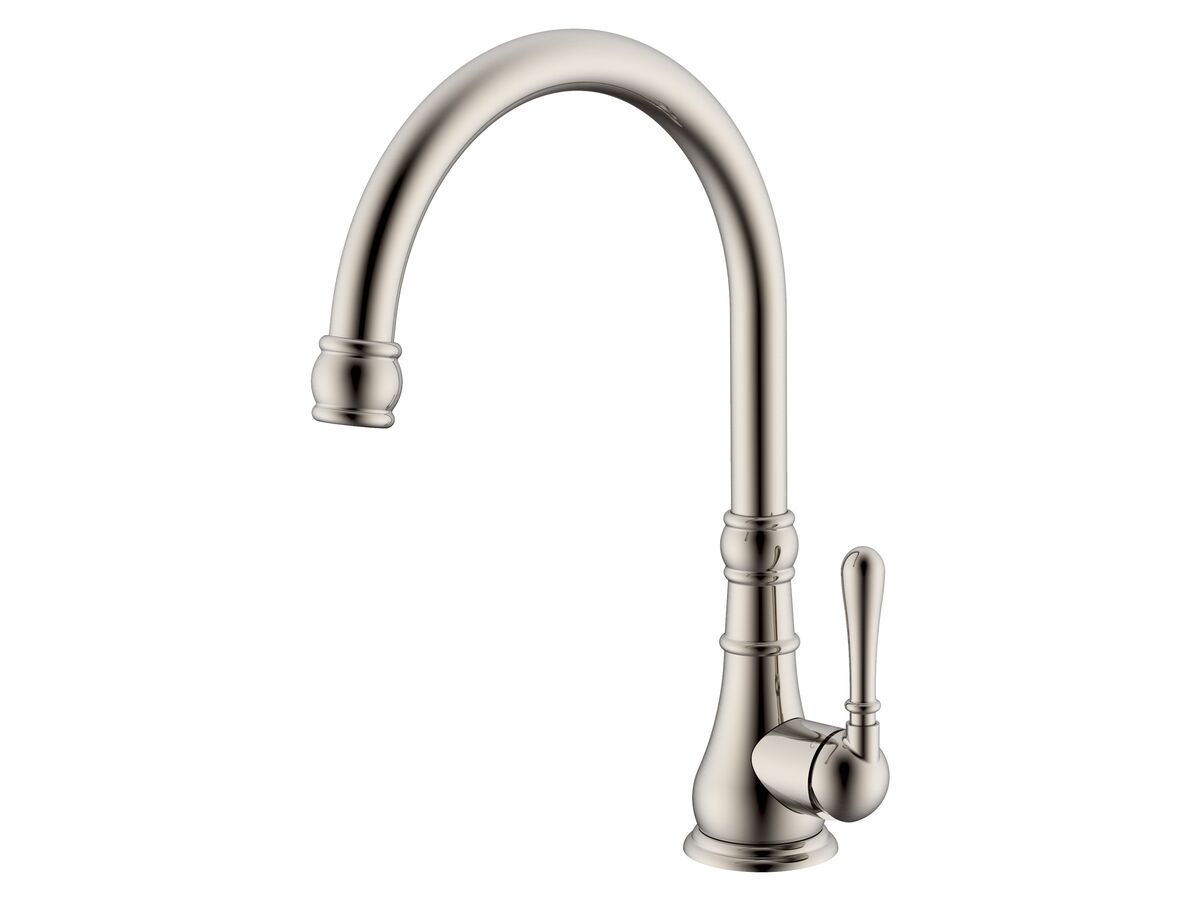reece Milli Voir Gooseneck Sink Mixer Tap Large Brushed Nickel (4 Star)