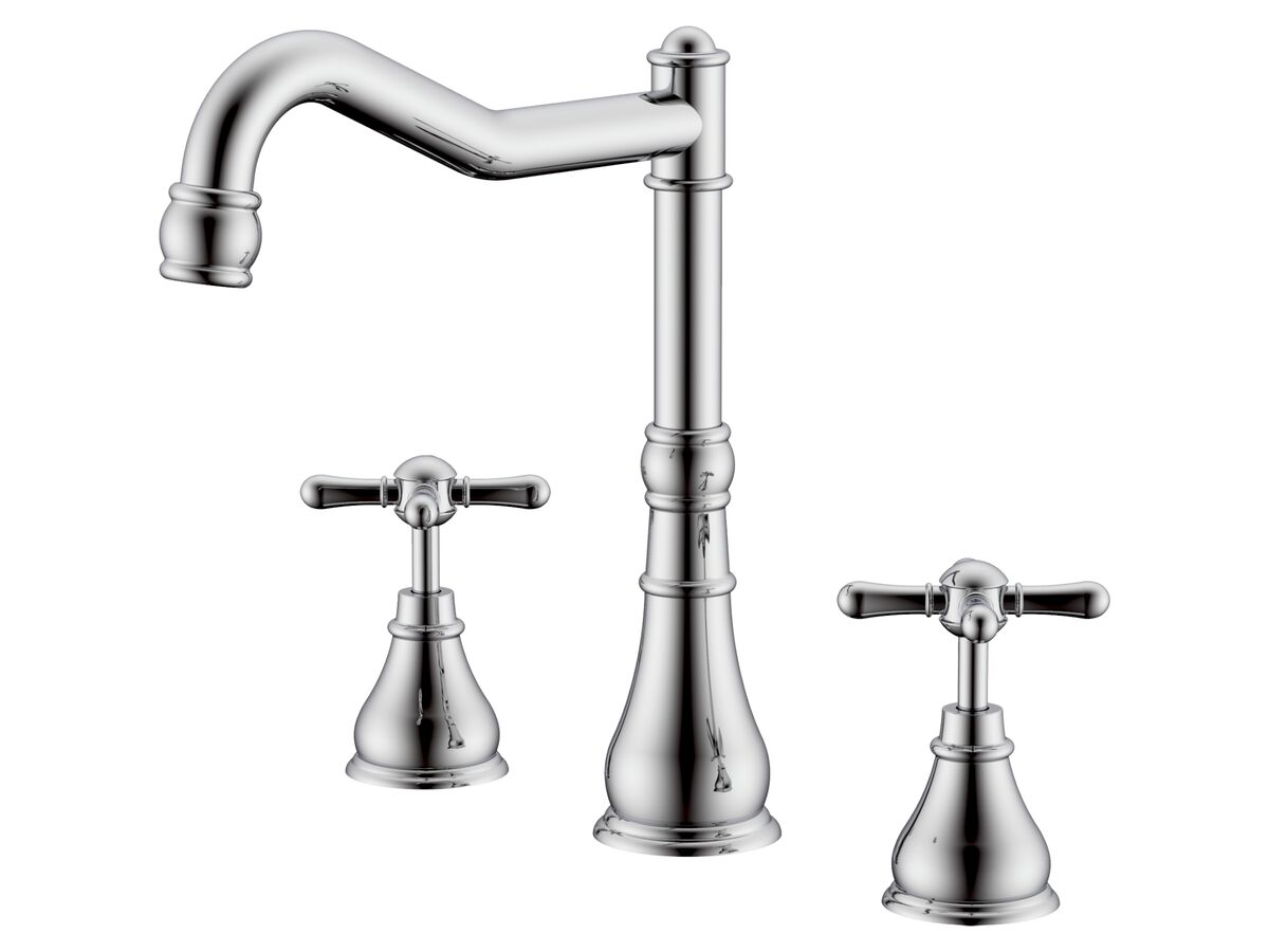 reece Milli Voir Hob English Sink / Spa Set Cross Handles Chrome (4 Star) Lead Free