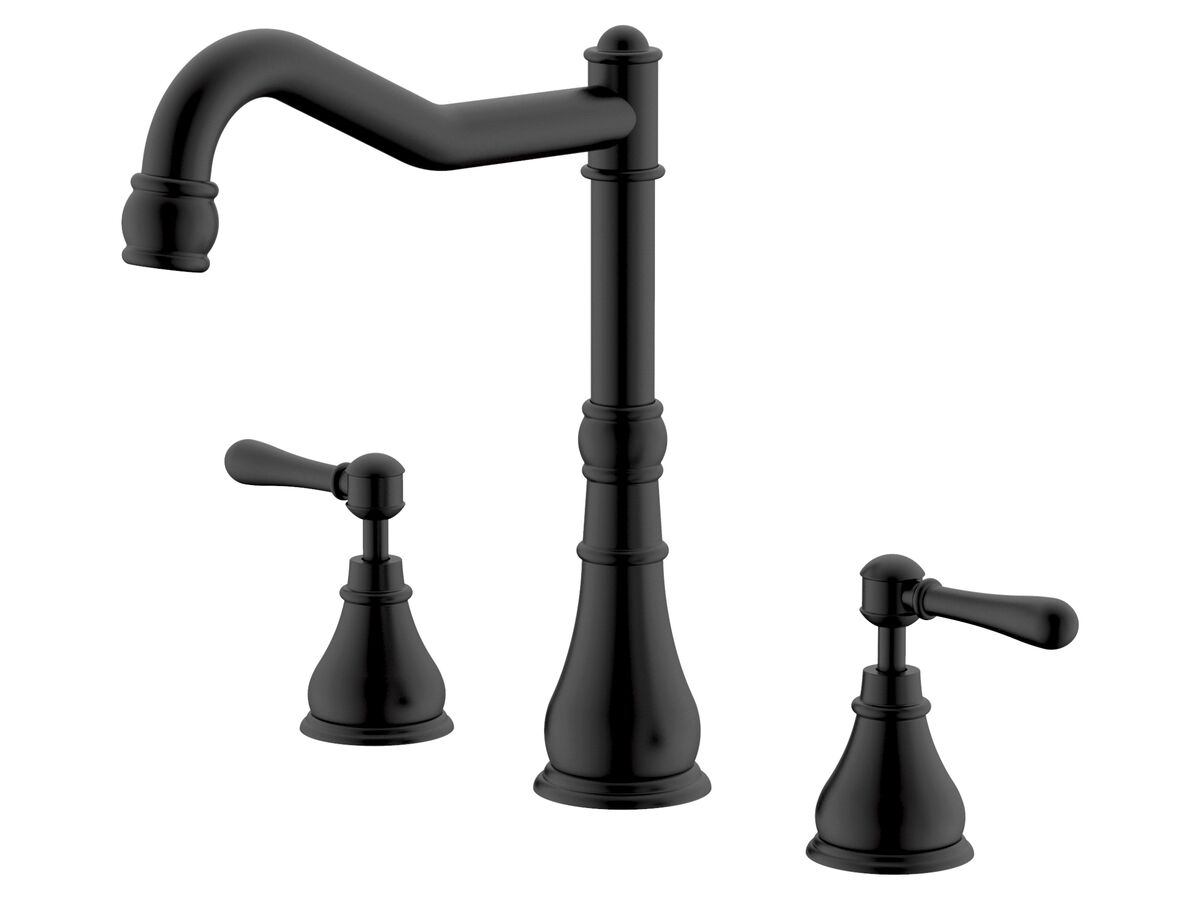reece Milli Voir Hob English Sink / Spa Set Lever Handles Matte Black (4 Star) Lead Free