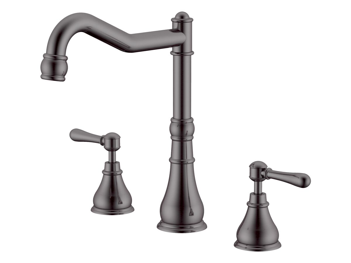 reece Milli Voir Hob English Sink / Spa Set Lever Handles Brushed Gunmetal (4 Star)