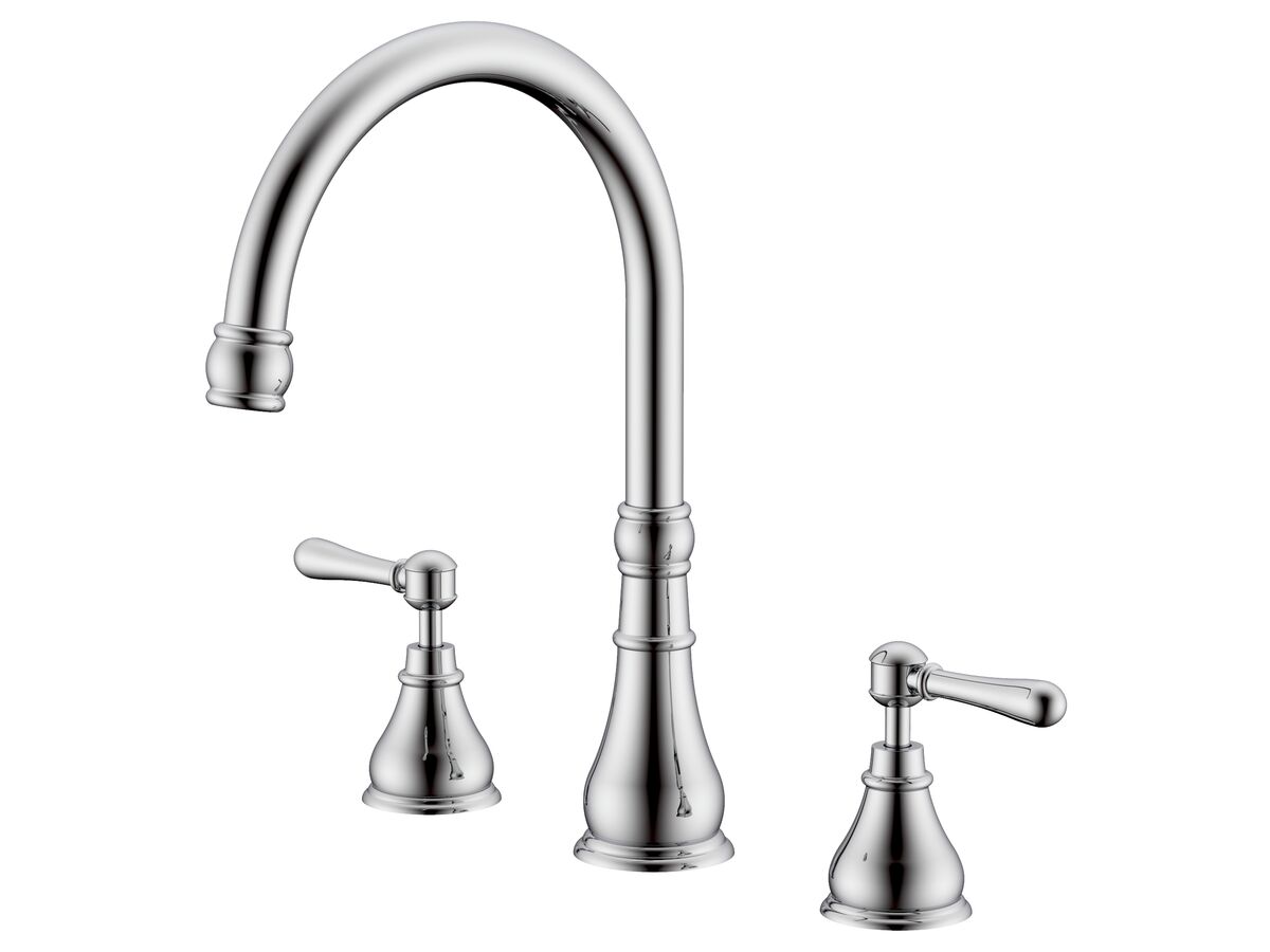 reece Milli Voir Hob Gooseneck Sink / Spa Set Lever Handles Chrome (4 Star) Lead Free