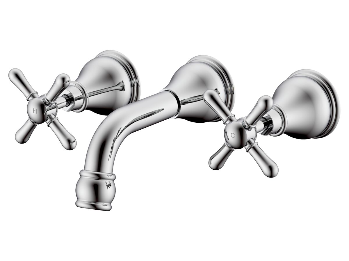 reece Milli Voir Wall Basin Set 150mm Cross Handles Chrome (4 Star) Lead Free