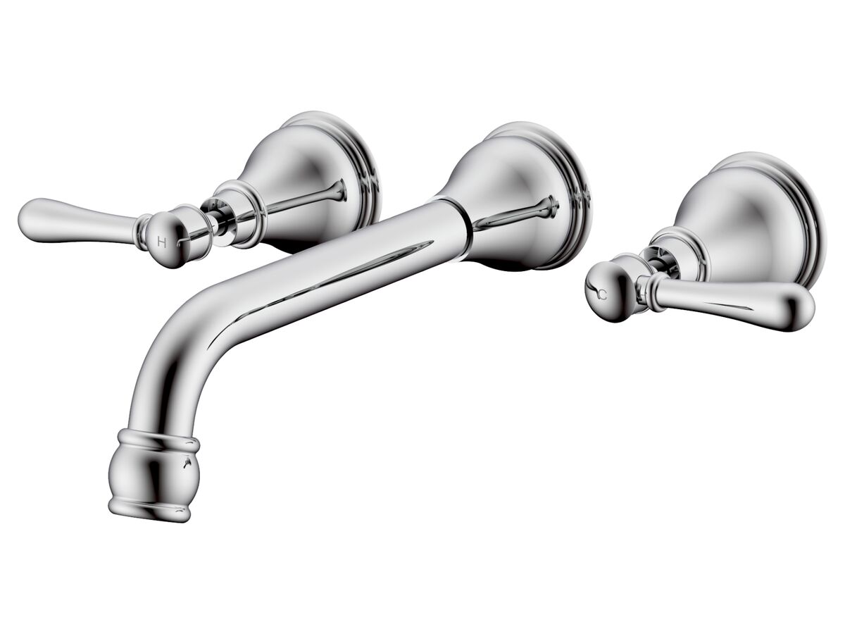 reece Milli Voir Wall Basin Set 220mm Lever Handles Chrome (4 Star)