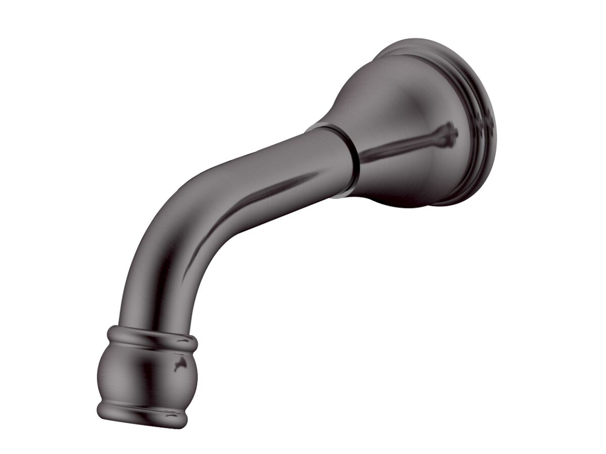 reece Milli Voir Wall Bath Outlet 150mm Brushed Gunmetal