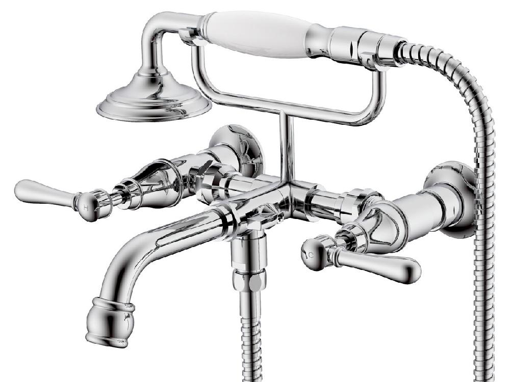 reece Milli Voir Wall Telephone Bath Set Lever Handles Chrome (3 Star)