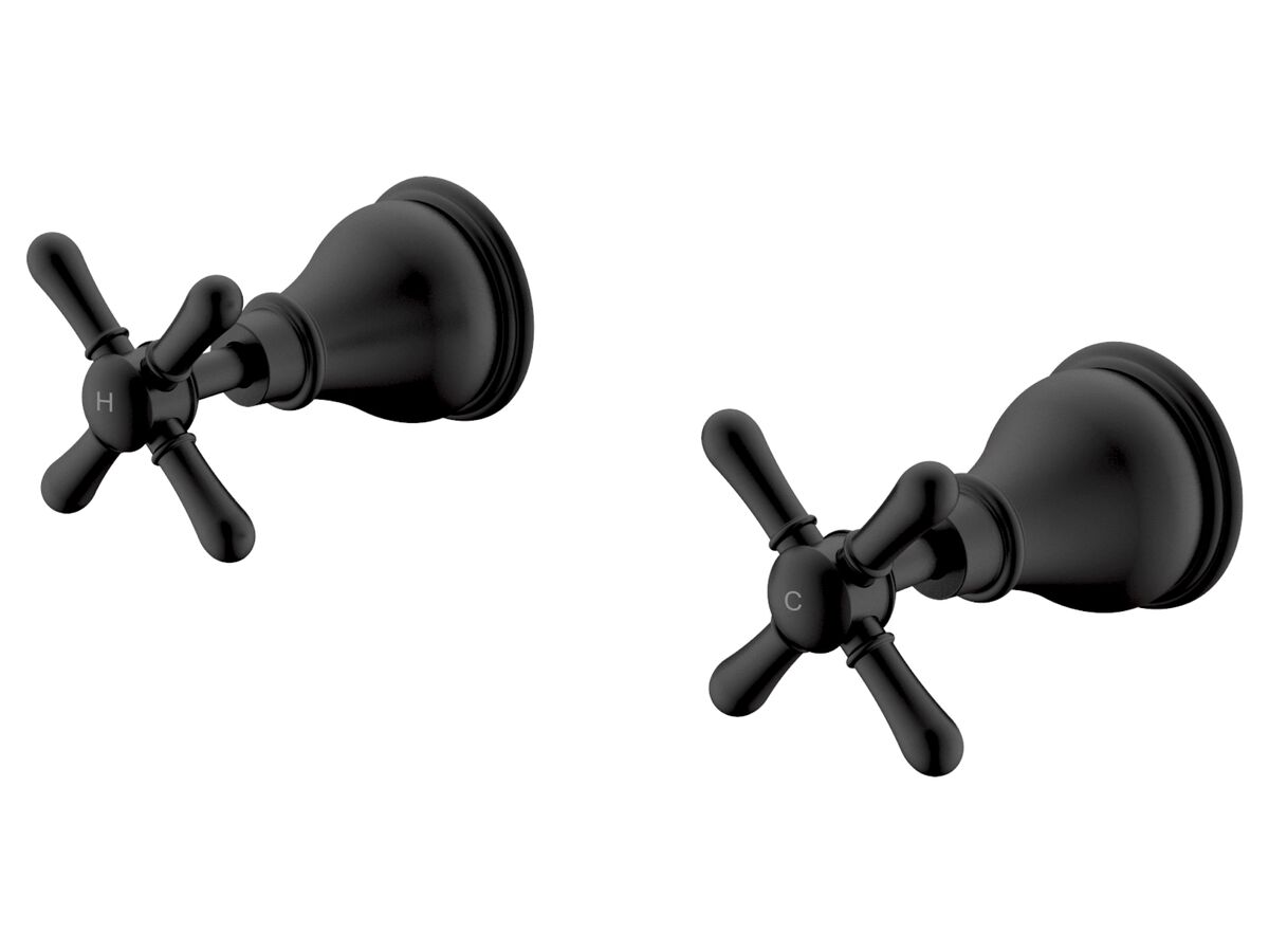 Reece Milli Voir Wall Top Assemblies Cross Matte Black
