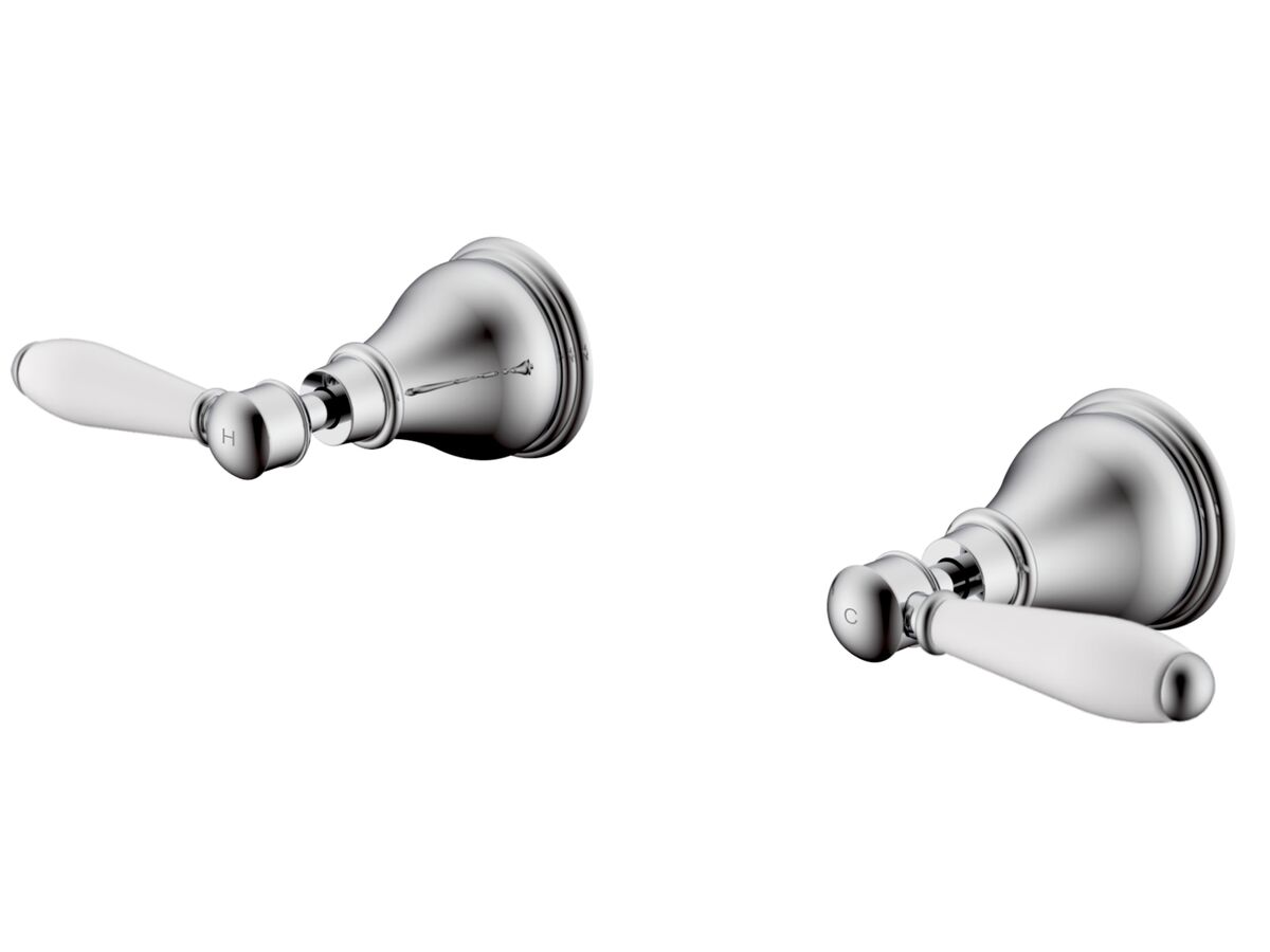 reece Milli Voir Wall Top Assemblies Lever Porcelain Handles Chrome