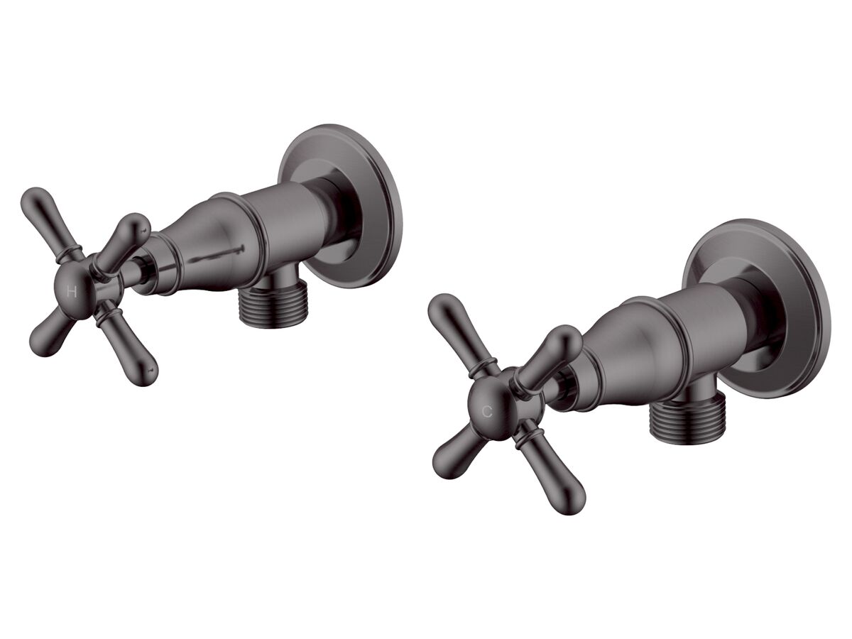 reece Milli Voir Washing Machine Stops Cross Brushed Gunmetal