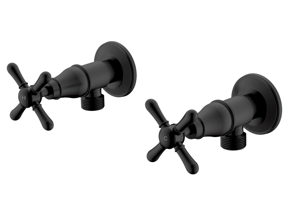 reece Milli Voir Washing Machine Stops Cross Matte Black