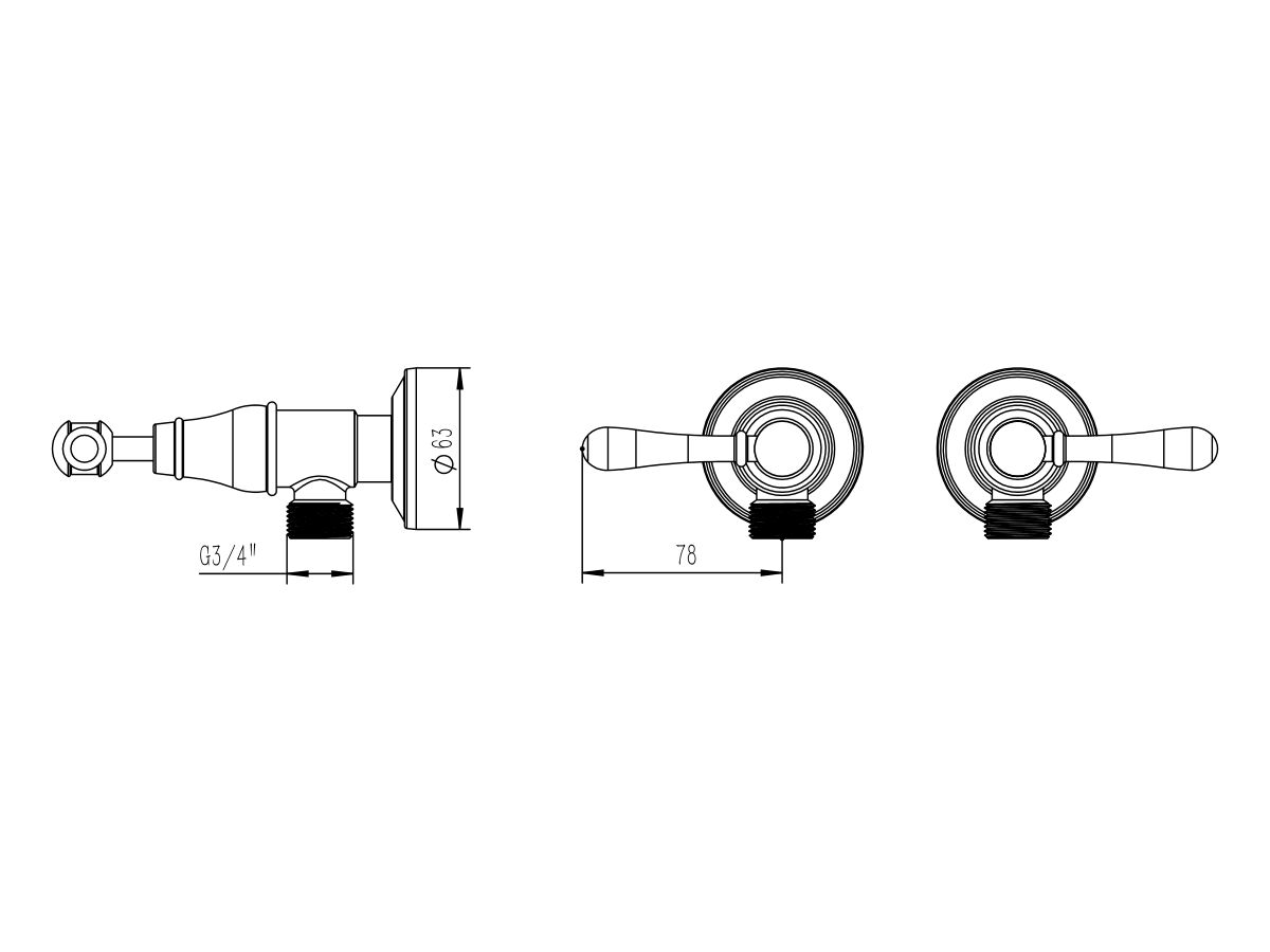 Reece Milli Voir Washing Machine Stops Lever Chrome