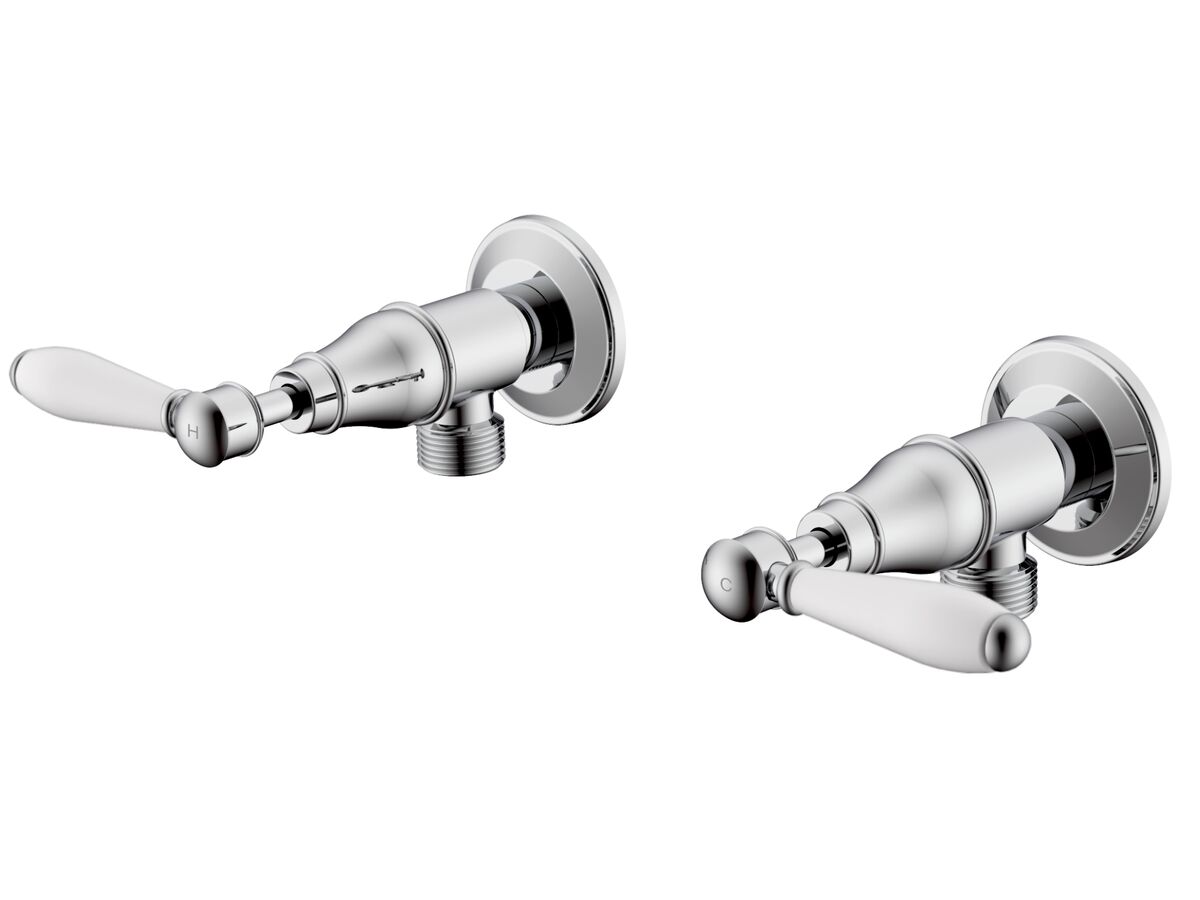 reece Milli Voir Washing Machine Stops Lever Porcelain Chrome