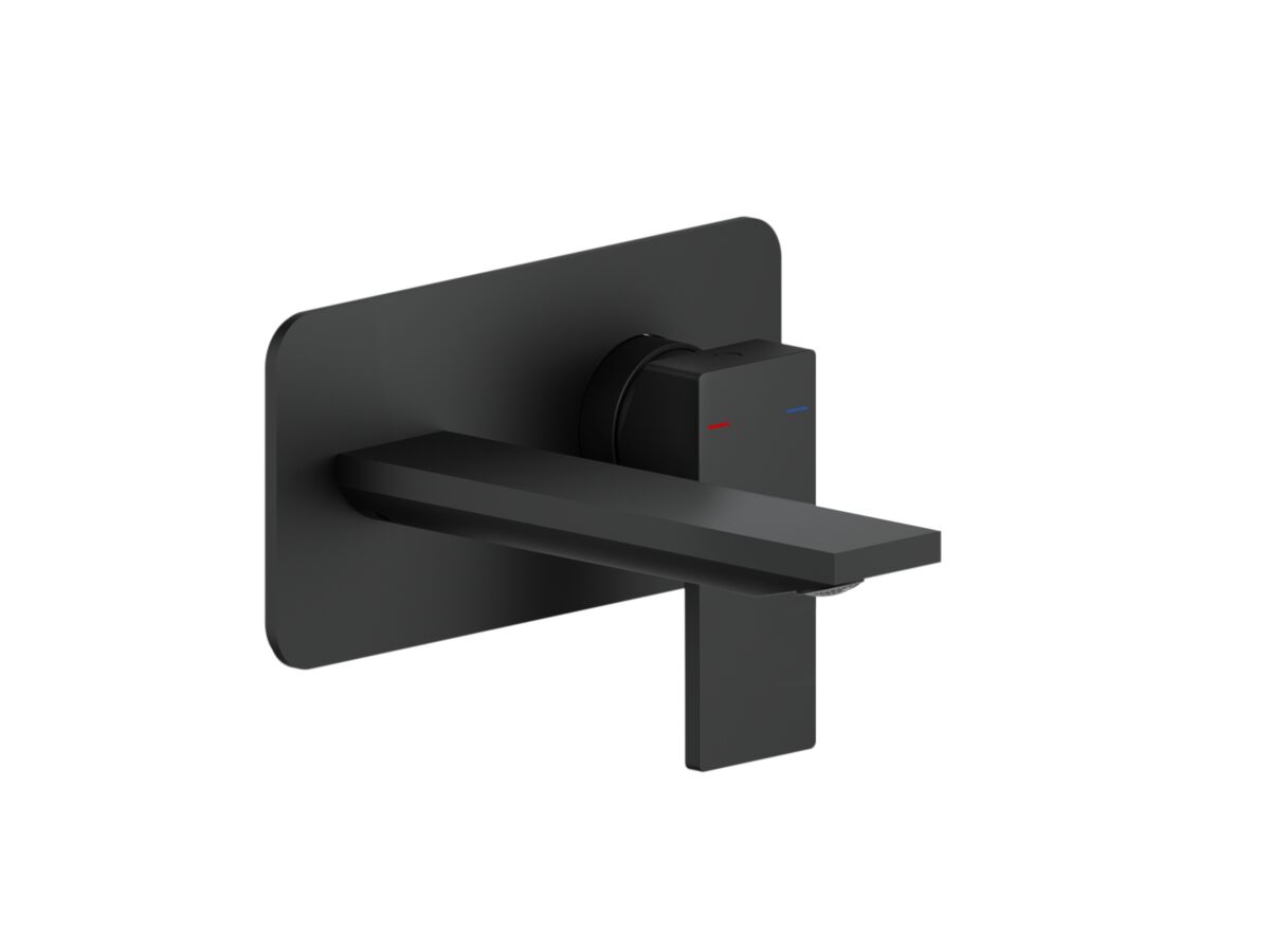 reece Milli Zato Basin Wall Mixer Set Matte Black (5 Star)